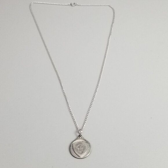Vintage Hayward Sterling Silver Cross I Am A Methodist Round Pendant Necklace - Picture 3 of 11